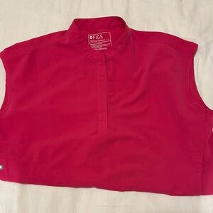 Figs Shocking Pink Raefela Scrub Top